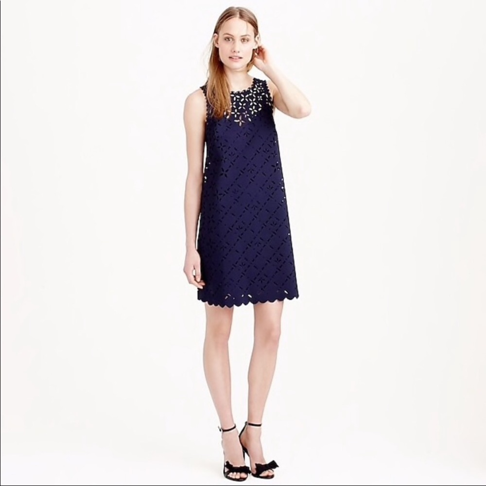 Jcrew laser cut floral dress